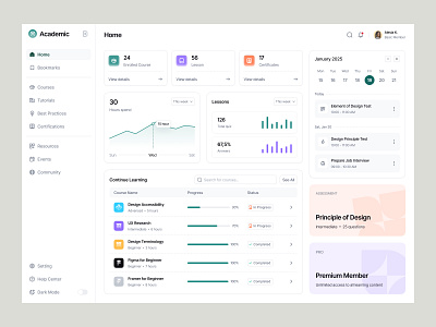 Academic - Edutech Platform academic academic design dashboard dashboard design design digital education education design figma learning education ui uidesign uiux uiuxdesign unpixel ux uxdesign web web design