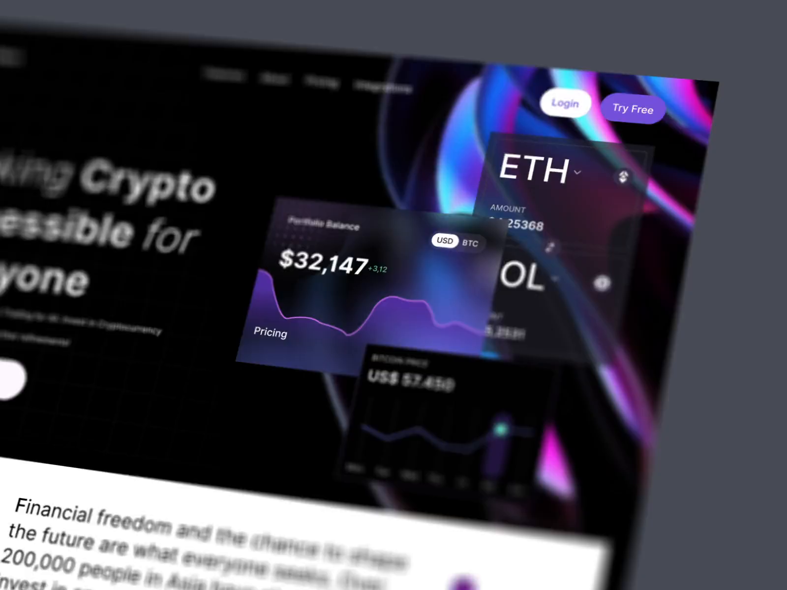 crypto currency trend web ui design by Roohi Koohi ✦ on Dribbble