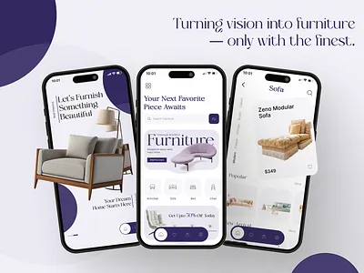 Furniture E-Commerce App Concept app concept app design appdesigninspiration appuiux branding designforecommerce ecommerceapp ecommercedesign furnitureapp furnituredesign home decore luxuryliving mobile modernliving productdesign ui uiuxdesign uiuxinspiration uxinspiration uxshowcase