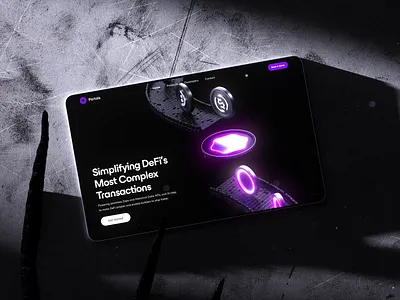 Portals Homepage 3D landing page animation 3d 3d animation 3d art ai ai agent e commerce ecommerce finance fintech hero hero image hero section homepage landing landing page landingpage web web design webdesign website