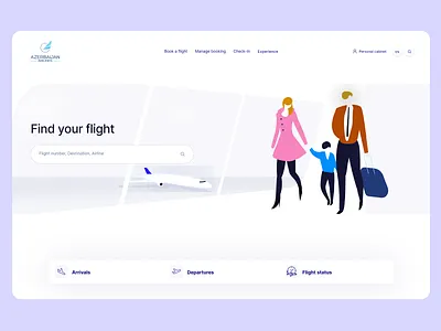 Azerbaijan Airlines | Opening Page | Redesign