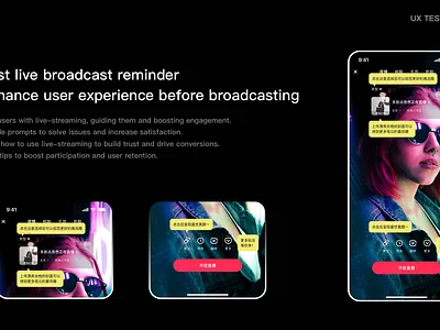Live streaming app - promoting user experience app figma sketch ue ui ux