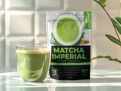 Matcha Imperial Pouch Packaging Design brand identity branding landing page logo matcha packaging matcha pouch matcha powder matcha tea packaging packaging packaging design pouch design pouch packaging product packaging tea packaging typography ui ux web design website website design wordpress