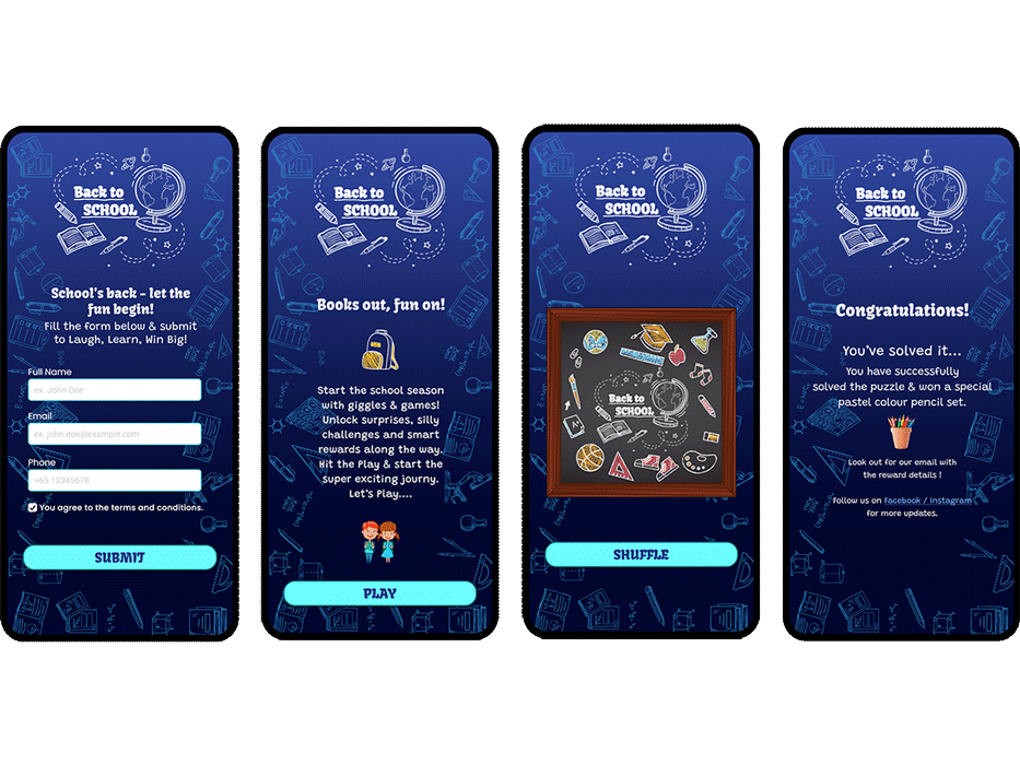 Puzzle gamification reward management vouchermatic