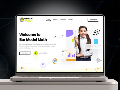 Bar Model Math – Math Education Website Design academic branding curriculum web development design digital education edtech website education ux design educational web design kids learning platform landing page logo math education website modern web design school website design teacher resources website ui visual learning tools web design