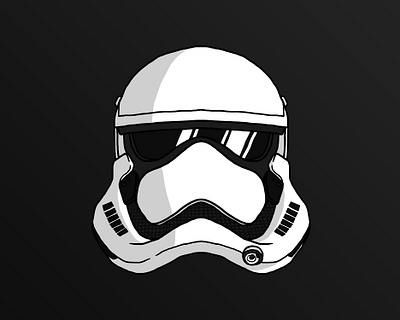 Star Wars Helmet : Stormtrooper (First Order) drawing fan art helmet illustration star wars