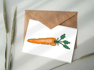 Fresh Orange Carrot with Green Leaves natural food