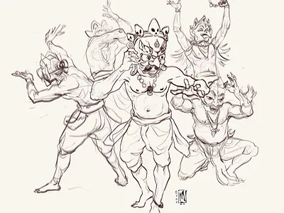 Mukha character design concept art digital art illustration