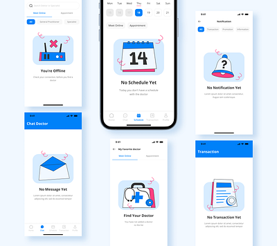 Empty State - Simple Illustration app clean digital illustration empty state error flat illustration message mobile modern no internet notification offline simple ui ux