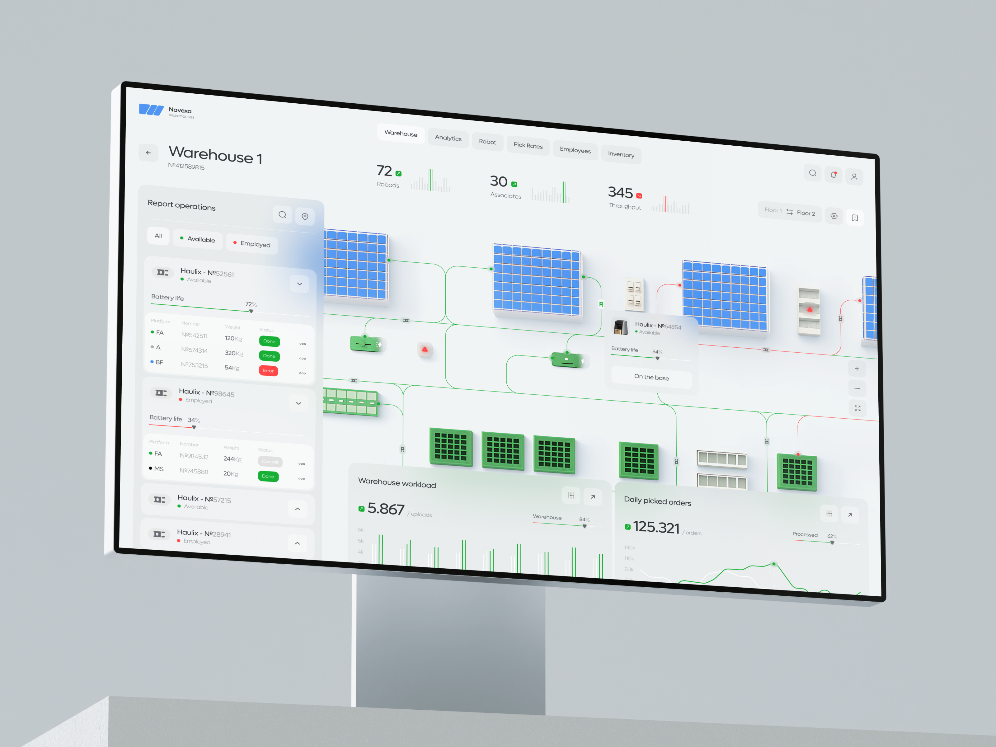 Navexa WMS - Warehouse Management Dashboard admin ai app automation b2b business crm dashboard design interface management operations product saas service ui ux warehouse web wms