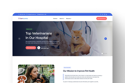 GeniusVets website redesign 2025 branding clean design figma illustration logo minimal ui web website