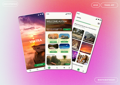 AI-Powered Travel Planning App — Viatra app design figma interface notion ui uiux user userexperience ux