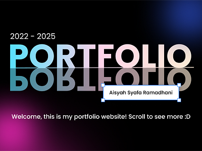 Portfolio Website Of Aisyah Syafa 💙