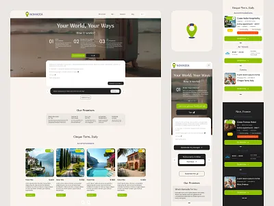 Web Design. AI Travel Assistant ai design travel ui ux