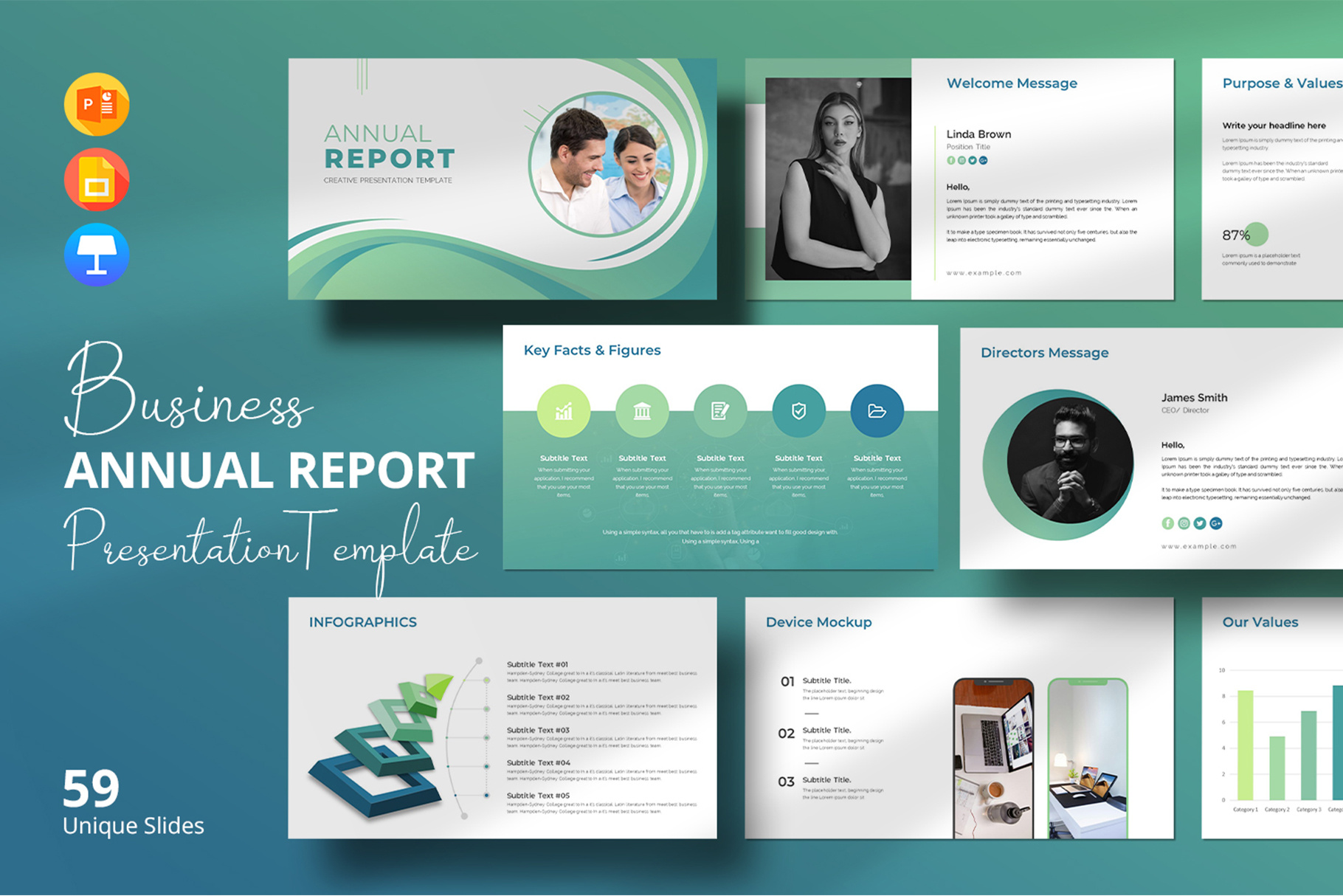 Annual Report Presentation Template report design