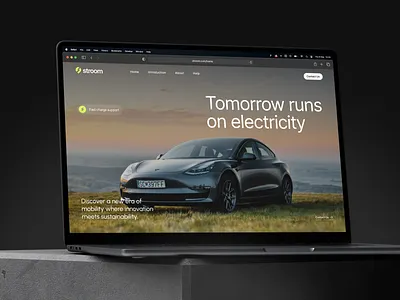 Stroom - EV Companion Website charging charging station clean electric vehicle electric vehicle landing page electric vehicle website energy ev ev landing page ev website homepage landing page sustainable ui uiux web web design website website design