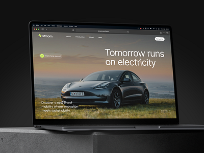 Stroom - EV Companion Website charging charging station clean electric vehicle electric vehicle landing page electric vehicle website energy ev ev landing page ev website homepage landing page sustainable ui uiux web web design website website design