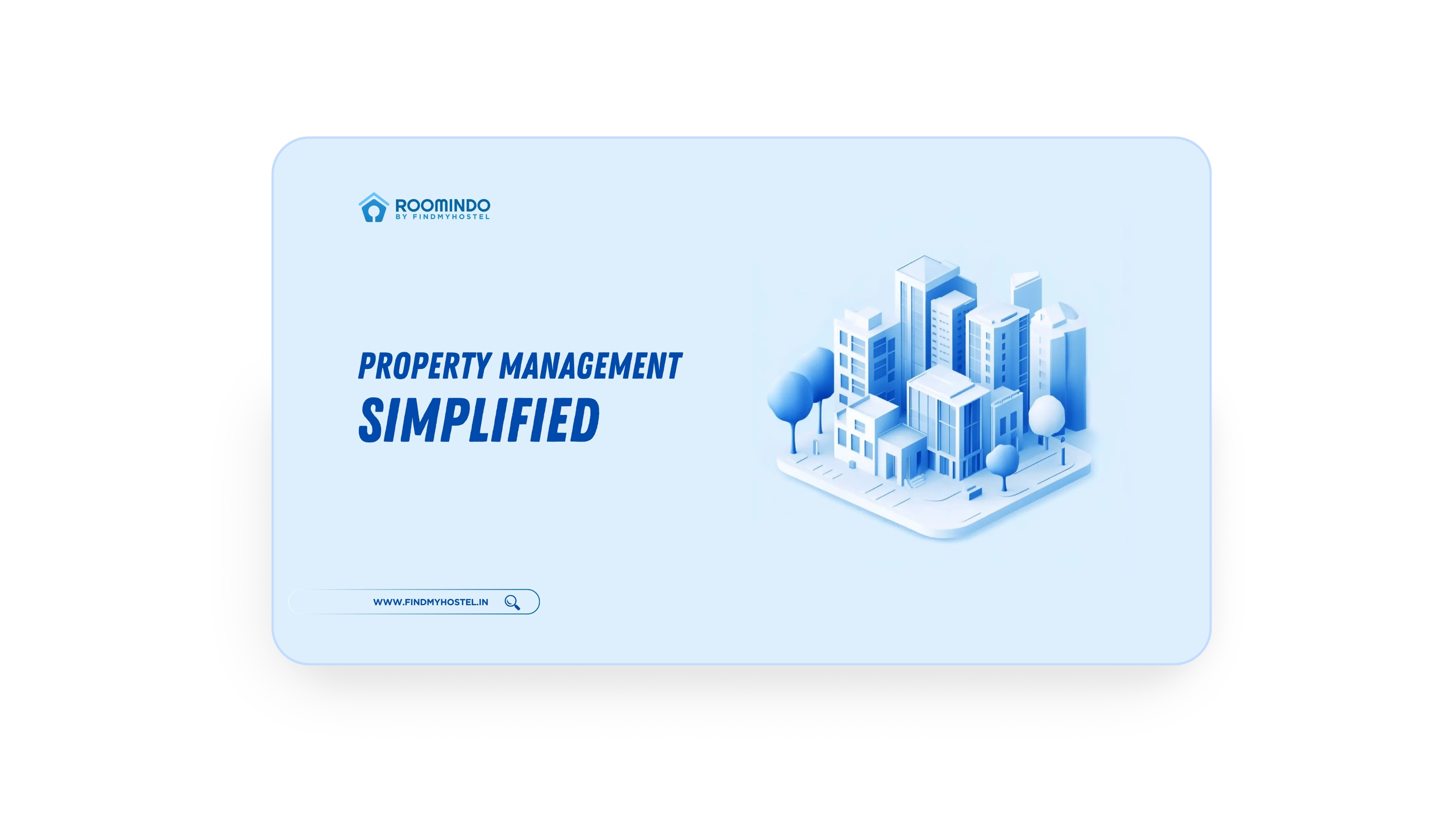 Presentation Design - Roomindo by FindMyHostel ak10 application branding design document design graphic design presentation presentation design property management brochure template design