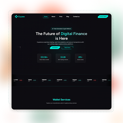 Cryzeo – Crypto React Landing Page blockchain bootstrap5 crypto cryptotemplate darkmode defi frontenddesign ico landingpage nft nftlandingpage reactdeveloper reactjs uicomponents uidesign vitejs web3 web3design web3template wrapbootstrap