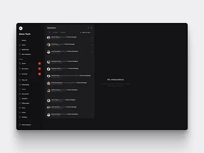 notification-section #02 app dashboard design saas ui