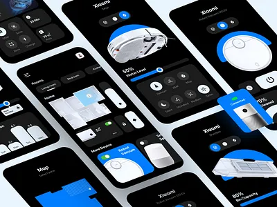 Smart Home App✨ app app design clean design home home automation smart device smart home mobile smart vaccum ui ux vaccum xiaomi
