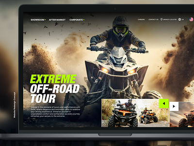 ATV Showcase - Landing Page 4weels atv bike car concept design drive extreme landing landing page mobile app mobileui off road ui web website