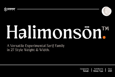 Halimonson - Variable Serif Font 3d animation branding calligraphy design font graphic design illustration logo motion graphics type design typeface typography ui