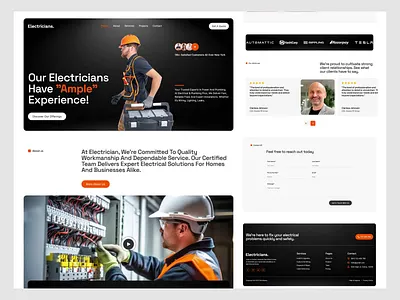 Electrical Service Website clean website electrical electrical services electrician electrician services web design electricians ui electronic engineering home repair home service interior provider responsive services ui uiux ux web website