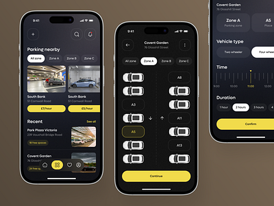 Parking Mobile App UI app app design app interface application ui best ui mobile mobile app design mobile app ui mobile ui modern app ui modern ui parking mobile app ui ui design ui ux ui ux design