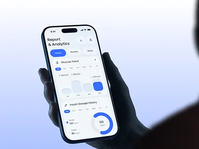 DiaFit — Report & Analytic Flow | Potential ai ai app analytic android app design dashboard diabetic app diafit ios mobile app potential report screen ui ui design uiux ux ux design