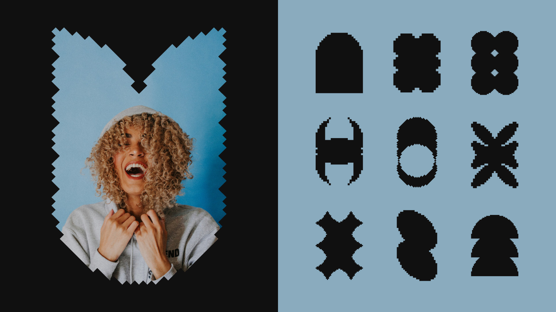 Pixel Abstract Geometric Photo Masks abstract shapes