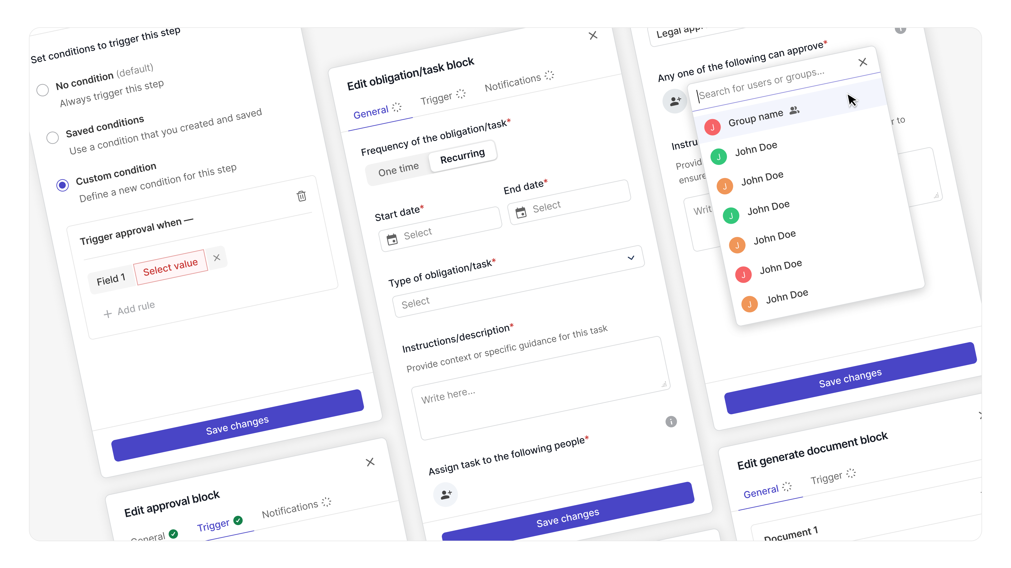 Congif Panels - UI Design aesthetic design components config panel design interaction design panel product design saas application ui visual design