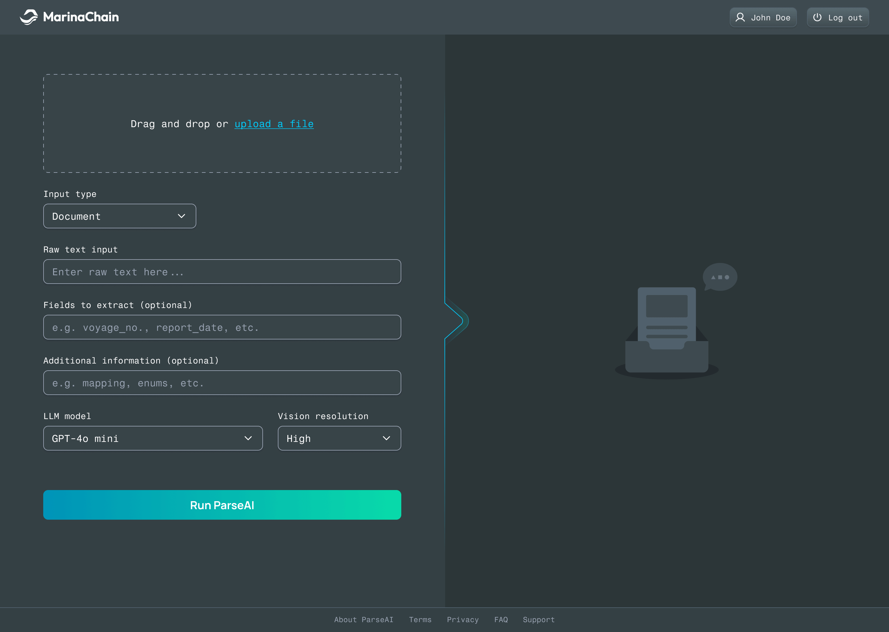 Parser Sample Ui Design ParseAI — User Interface by Peilin on Dribbble