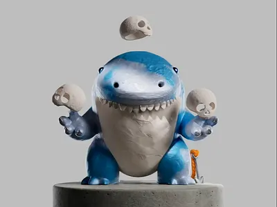 The Shark Project 3d animation c4d character illustration rboy redshift rocketboy shark