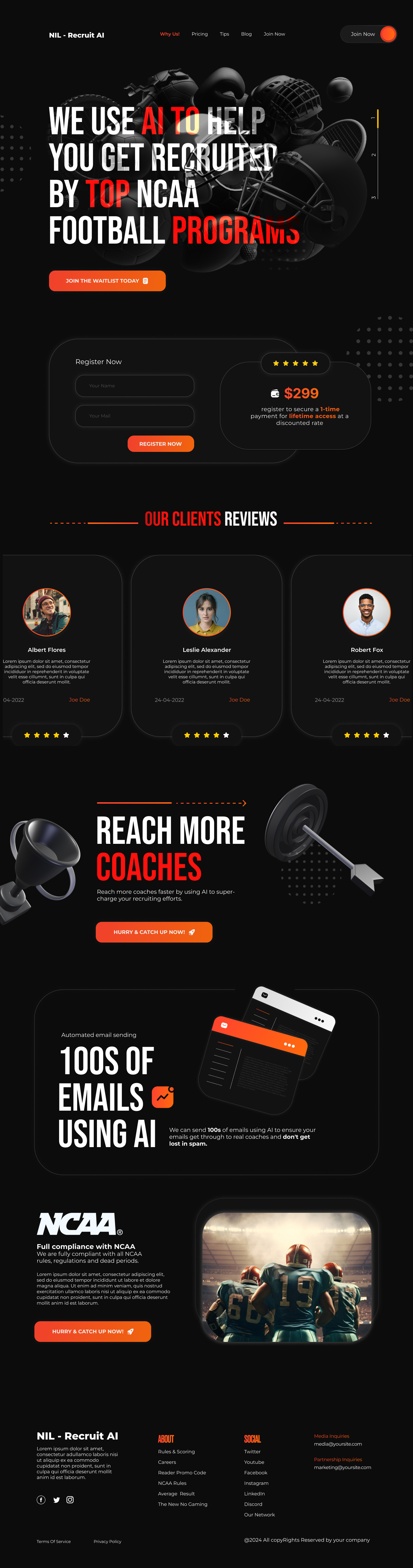 Sport Design Landing Page landing page ui website