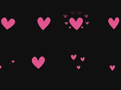 Pack Of 8 Heart Icons And Doodles On Alpha