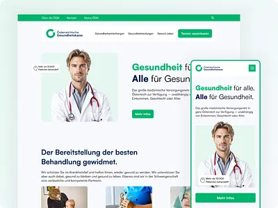 Landing Page - ÖGK (Austrian health insurance fund) branding design landing page ui ux website