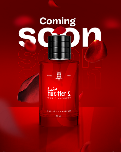 Hustlers Perfume | Minimal Coming Soon Branding Design modern design