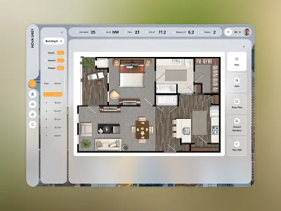 SaaS Web Application for Building Companies - Flar Page building clean flat glassmorphism interior design platform saas simple ui user experience user interface ux web web app web applicatiion web design webapp webapplication