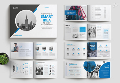 Modern Business Portfolio Brochure Template startup brochure design