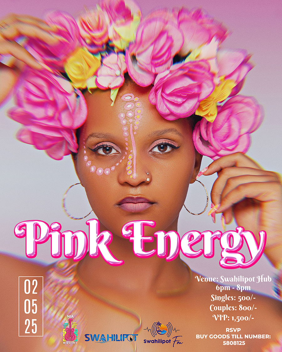 Pink Energy – Album Launch Poster for Wiwi Nimo albumlaunch musicposter pinkenergy
