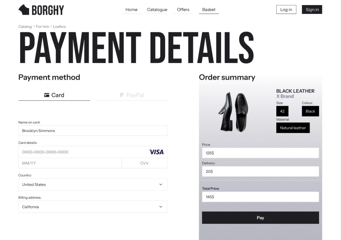 Web Design | Payment Details animation graphic design payment ui web design