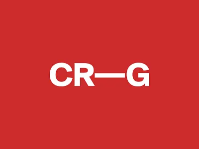 CR—G Logo Design black branding logo red swiss white