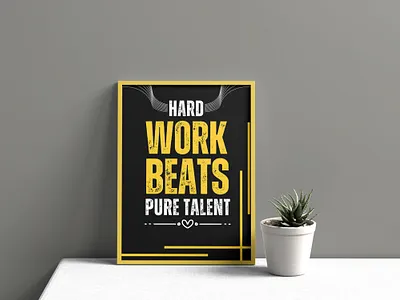 Hard Work Beats Pure Talent brand identity branding design graphic graphic design illustration logo logo design typography poster ui vector