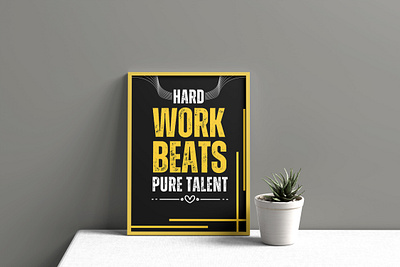 Hard Work Beats Pure Talent brand identity branding design graphic graphic design illustration logo logo design typography poster ui vector