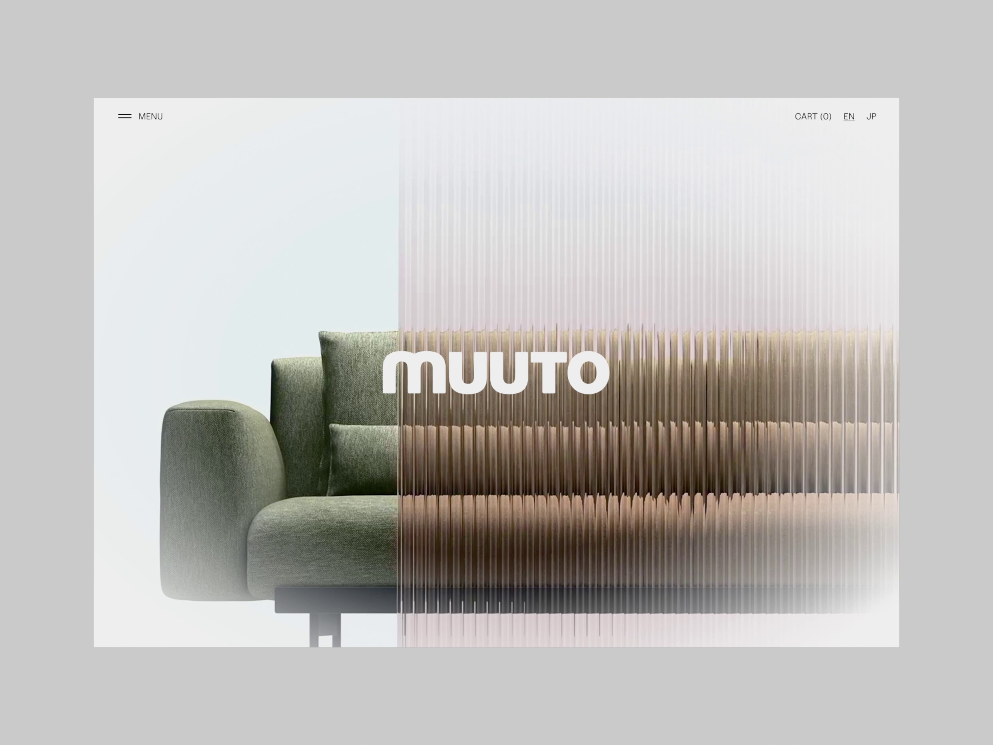 Example of Sofa E-Commerce Landing Page - Muuto Unnoficial Redesign