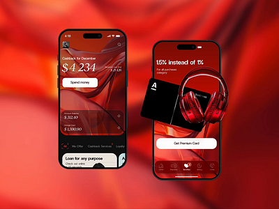 Bank. Mobile App. Profile. 3d banking fintech mobile app ui