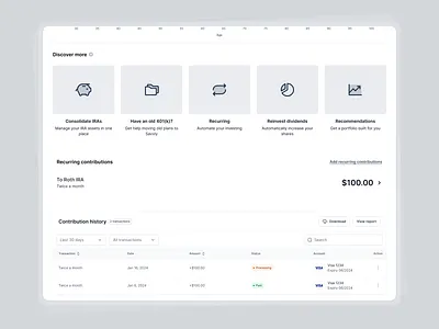 Fintech - Retirement Investment App app design dashboard design desktop app figma fintech ui ui design uiux design user interface ux ux design webdesign