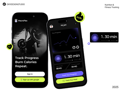 MacroFlex 3d animation appdesign fitness graphic design mobileapp nutrition productdesign responsive ui ux uxcasestudy