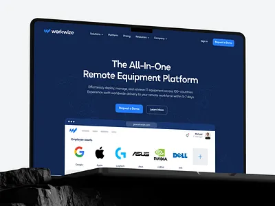 Workwize - Homepage branding card clean dashboard features homepage landing page minimal product remote saas service startup ui design user experience user interface ux design web web design website
